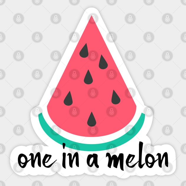 One in a Melon Sticker by Nataliatcha23